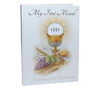 CBC Distributors My First Missal Book Holy Communion Prayers Hardback Cover (Symbolic Unisex 4258)