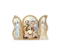 CBC Holy Family Folding Plaque or Triptych with Gold Highlights
