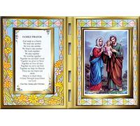 CBC Holy Family Prayer Plaque, Stained Glass, Wall Mount, Vintage
