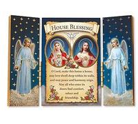 CBC Jesus and Mary House Blessing - Triptych Wooden Plaque