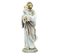 CBC Saint Joseph & Baby Jesus 8¼" Veronese Resin Hand Painted Statue