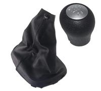 CBCLOPKLCU 5 Speed Gear Shift Knob Boot Stick Shifter Dust Jacket for Accent Verna 2007-2010 Gearbox Handles Lever Change Cover Car Shift Knobs Suitable(Silver Set)
