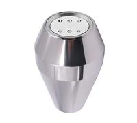 CBCLOPKLCU 5Speed R Down Aluminum Shift Knob Auto Round Shape Manual Stick Adapters Car Gear Knob Car Shift Knobs Suitable(Silver White)