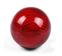 CBCLOPKLCU Carbon Fiber Gear Shift knob Manual Transmission Shifter Lever Knob Round Ball Shape Handle Knob Car Shift Knobs Suitable(Ball Shape red)