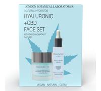 CBD thc free Hyaluronic Anti-Aging Face Set (Moisturiser + Serum) London Botanical Laboratories Blue One Size