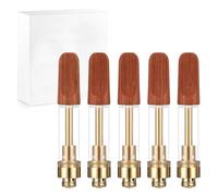 CBD Vaporizer, Ceramic Coil Technology,Vaporizer for CBD, Suit Hemp Oil and E Liquid,Wooden Tip Gold Refillable CBD Atomize No Nicotine (1.0ml-5 Piece)