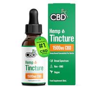 CBDfx 1500mg CBD High Strength CBD Oil, Improved Purity, All Natural, Vegan, Non-GMO, Broad Spectrum, Blended with MCT Oil, No THC, 30ml (30 Days)
