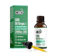 CBDfx 2000mg CBD High Strength Oil, Morning Mint Flavoured CBD Oil, Vegan, Non-GMO, Blended with MCT Oil, Improved Purity, No THC, 30ml (40 Days)