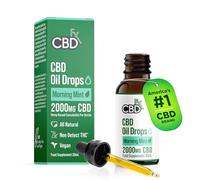 CBDfx 2000mg CBD Oil, High Strength CBD Oil for Stress, Anxiety & Sleep Support, Morning Mint Flavoured CBD Drops, Blended with MCT Oil, No THC, 30ml