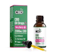 CBDfx 2000mg CBD Oil, High Strength CBD, Very Berry Flavoured CBD Oil Drops, Vegan, Natural, Non-GMO, Blended with MCT Oil, 30ml (40 Days)