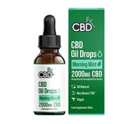 CBDfx 2000mg CBD High Strength Oil, Morning Mint Flavoured CBD Oil, Vegan, Non-GMO, Blended with MCT Oil, Improved Purity, No THC, 30ml (40 Days)