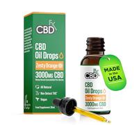CBDfx 3000mg High Strength CBD Oil for Stress, Anxiety & Sleep Support, Zesty Orange Flavoured CBD Drops, Blended with MCT Oil, No THC, 30ml