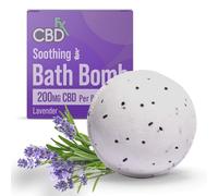 CBDfx 200mg High Strength Soothing Bath Bomb Lavender Hawaiian Black Salt Vegan Cruelty-Free Single