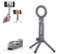 CBDYWVR Aluminium Mini Magnetic Phone Tripod for iPhone 16/15/14/13/12 Plus Pro Max Series, MagSafes Compatible, 360° Adjustable Magic Clip Folding Stand, 1/4" Screw