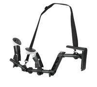 CBDYWVR VR Gun Stock for Quest 3/3S, Dual Magnetic Quick-Release Grip Kit | ABS Telescopic Frame with 12+ Adjustment Points, Three-Axis Alignment, Removable Support and Shoulder Strap in FPS Play