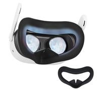 CBDYWVR VR Silicone Face Pad for MetaQuest 3S, Sweatproof Silicone Face Cover for Quest 3S Headset, Washable Lightproof Face Cushion VR Silicone Accessories Compatible with Quest 3S (Black)