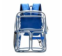 Cbebvwl Clear Backpack Transparent Bag Pvc for Concert School Rucksack Casual Work Travel Sports Unisex Daypacks Stadium Approved See Through Plastic Bookbag with Adjustable Shoulder Straps