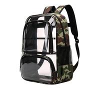 Cbebvwl Clear Backpack Transparent Bag Pvc for Concerts Large Capacity School with Adjustable Straps See Through Waterproof Stadium Approved