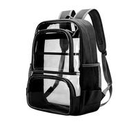 Cbebvwl Clear Backpack Transparent Bag Pvc Rucksack Stadium Approved Waterproof Bookbag School Gym with Adjustable Straps for Concerts Sports See Through Plastic Shoulder