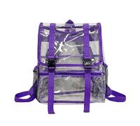 Cbebvwl Clear Backpack Transparent Bag Pvc See Through Classic/casual/school Backpack, School Rucksack Casual for Work Travel Sports Concert Unisex Daypacks with Adjustable Straps Men Women