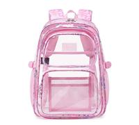 Cbebvwl Clear Backpack Transparent Bag Pvc See Through Waterproof Bookbag Large Capacity School with Adjustable Straps for Men Women