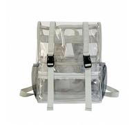 Cbebvwl Clear Backpack Transparent Bag Pvc Waterproof See Through Rucksack Bumbag Bookbag School Gym with Adjustable Straps Stadium Approved for Concerts Sports Daypack Work Travel