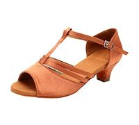 Cbebvwl Dance Shoes Gladiator Sandals for Women Black Heels Women's Latin Satin Open Toe Ballroom Salsa Bachata Tango Practice Party Performance Dancing High Indoor Yoga Silver Open-Toed