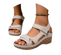 Cbebvwl Ladies Sandals Women White Chappals for Faux Leather Open Toe Sling Back T-Bar Diamante Gem Stone Flat Gladiator Summer Pink Sandles Womens Chunky Closed Khaki Size 4