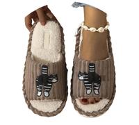 Cbebvwl Ladies Slippers Woman Women's Memory Foam Fluffy House | Women's Fluffy Slippers Memory Foam Faux Fur Lined House Shoes Plush Material