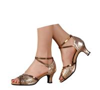 Cbebvwl Latin Dance Shoes for Women Womens Sandals Black Jazz Cross Strap Split Sole Pu White Salsa Heeled Heel Height Rhinestone Suitable All Types