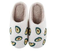 Cbebvwl Memory Foam Fluffy Slippers for Women Women's Slip-On | Women's Warm Knit House Slippers, Memory Foam Indoor Outdoor Soles, Comfy Fleece Lined