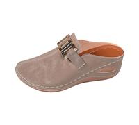 Cbebvwl Slides Women Ladies Sandals Wedge Toe Post Holiday for Summer Slingback Sliders Platform Walking Shoes Washable Slide Sport Flat Strap Womens Sandles Khaki Size 4
