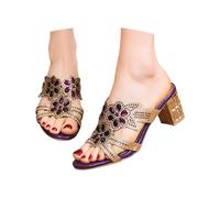 Cbebvwl Slides Women Sandals for Orthopedic Ladies Wedge Waterproof Walking Arch Support Sliders Womens Sandles Gladiator Toe Post Slip on Purple-2 Size 6.5