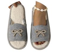 Cbebvwl Slippers Women Winter Slip on Ladies Fluffy Memory Foam | Women's Cosy Alpine Shearling Memory Foam Slippers Wool-Like Upper, Skin-Friendly Lining