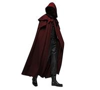 Cbebvwl Wizard Robe Cloak Black Witch Fancy Dress Men with Hood
