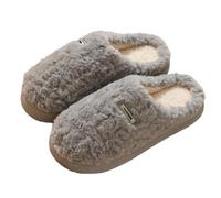 Cbebvwl Women's Fluffy Slip-On Slippers Faux Fur Ladies Sliders | Women's Fluffy Slippers Memory Foam Faux Fur Lined House Shoes Plush Material