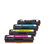 CbErFVK Toner Compatible With Color Pro MFP M283cdw M282 M255dw 4PK NO CHIP 206A W2110A