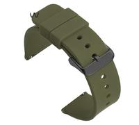 CBFAFKUGK 16/18/20/22 Sport Silicone Strap Universal Colorful Quick Release Waterproof Men Women Replacement Watchband Bracelet(Army green black,22mm)
