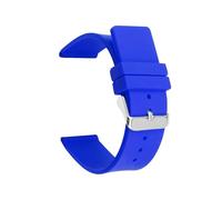 CBFAFKUGK 16/18mm 20mm 22mm 24mm Silicone Strap Soft Rubber Band Candy Color Men Women Replace Bracelet Watch Accessories Wholesale(Dark blue,22mm)