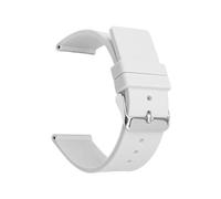 CBFAFKUGK 16/18mm 20mm 22mm 24mm Silicone Strap Soft Rubber Band Candy Color Men Women Replace Bracelet Watch Accessories Wholesale(White,22mm)