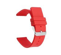 CBFAFKUGK 16/18mm 20mm 22mm 24mm Silicone Strap Soft Rubber Band Candy Color Men Women Replace Bracelet Watch Accessories Wholesale(Red,18mm)