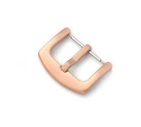 CBFAFKUGK 16mm 18mm 20mm 22mm 24mm 26mm Watch Band Buckle Solid Square Clasp Silver Black Gold Button Stainless Steel Matte Polished Clasp(Rose Gold,18mm)