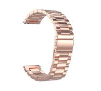 CBFAFKUGK 18mm 20mm 22mm 24mm Width Quick Release Full Stainless Steel Watchband Wristwatch Universal Flat Head Watch Strap Accessories(Rose gold sanzhu,22mm)