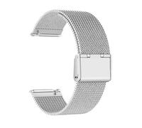 CBFAFKUGK 18mm 20mm 22mm 24mm Width Quick Release Full Stainless Steel Watchband Wristwatch Universal Flat Head Watch Strap Accessories(Silver goukou,18mm)