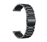 CBFAFKUGK 18mm 20mm 22mm 24mm Width Quick Release Full Stainless Steel Watchband Wristwatch Universal Flat Head Watch Strap Accessories(Black sanzhu,24mm)