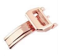 CBFAFKUGK 18mm 316L Stainless Steel Watch Clasp 18mm Brushed Deployment Watchband Buckle Fit for IW Big Pilot Watch Band Strap C(Rose Gold)