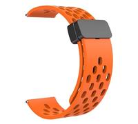 CBFAFKUGK 20 22mm Hole Silicone Magnetic Strap Fit For Samsung Galaxy Watch 6 5 4 Classic Fit For Huawei GT4 3 GT2 Pro Fit For Garmin Vivoactive 4s 3s(A15-Orange,20mm)