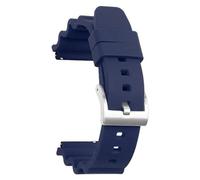 CBFAFKUGK 20mm 22mm Silicone Strap Fit For Seiko Fit For Citizen Quick Release Sport Waterproof Diving Men Soft Rubber Replacement Bracelet Watch Band(Blue silver,22mm)