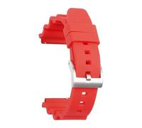 CBFAFKUGK 20mm 22mm Silicone Strap Fit For Seiko Fit For Citizen Quick Release Sport Waterproof Diving Men Soft Rubber Replacement Bracelet Watch Band(Red silver,22mm)
