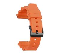 CBFAFKUGK 20mm 22mm Silicone Strap Fit For Seiko Fit For Citizen Quick Release Sport Waterproof Diving Men Soft Rubber Replacement Bracelet Watch Band(Orange black,20mm)